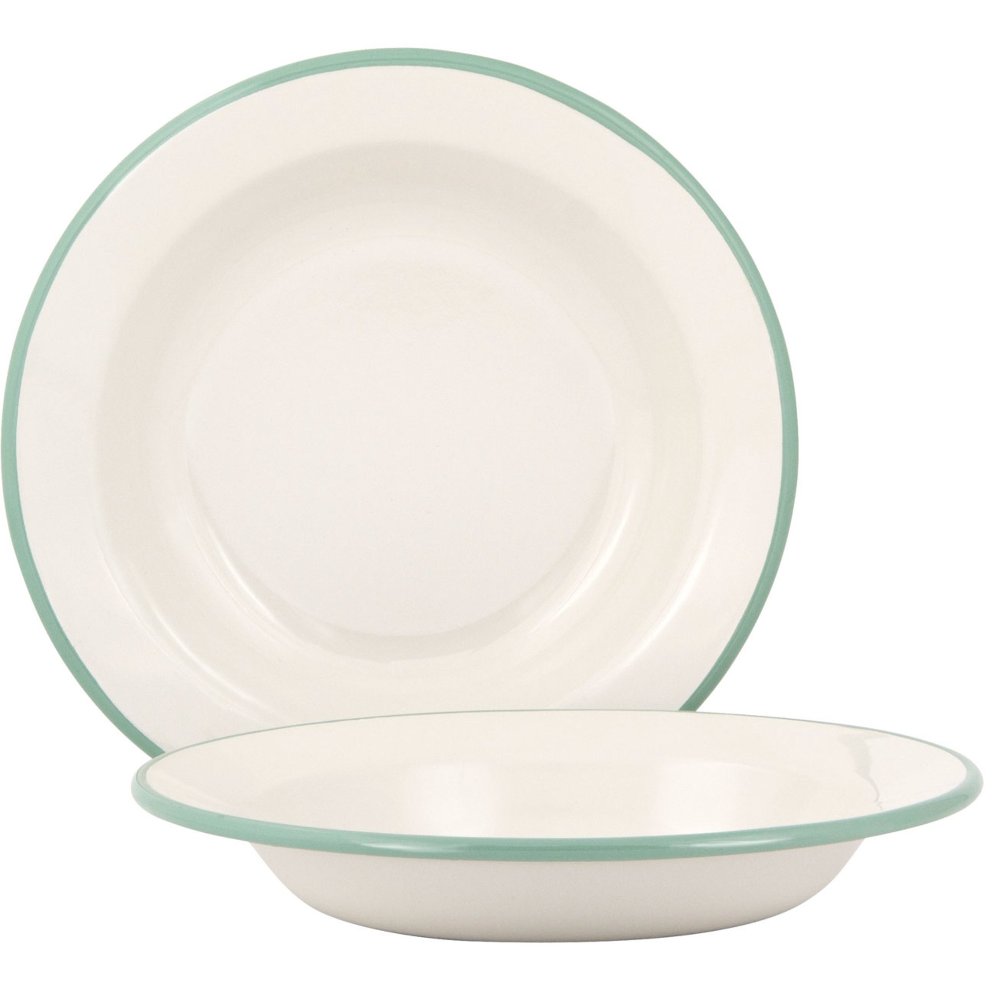 Dyb Tallerken 22 Cm. Creme fra Kockums Jernverk