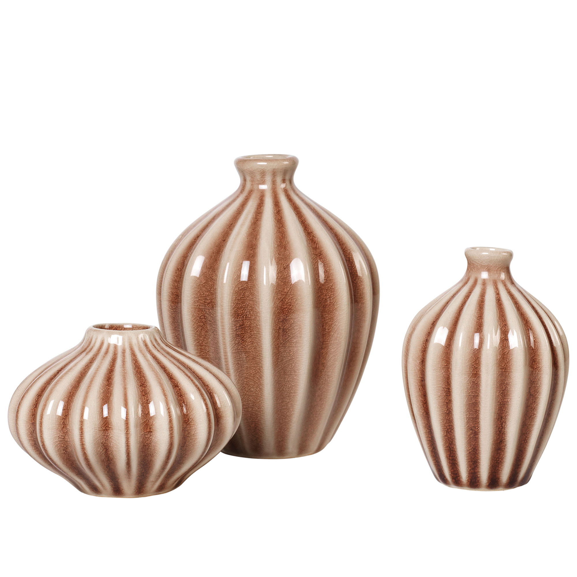 Amalie Vase, Fawn, 3 Stk. fra Broste