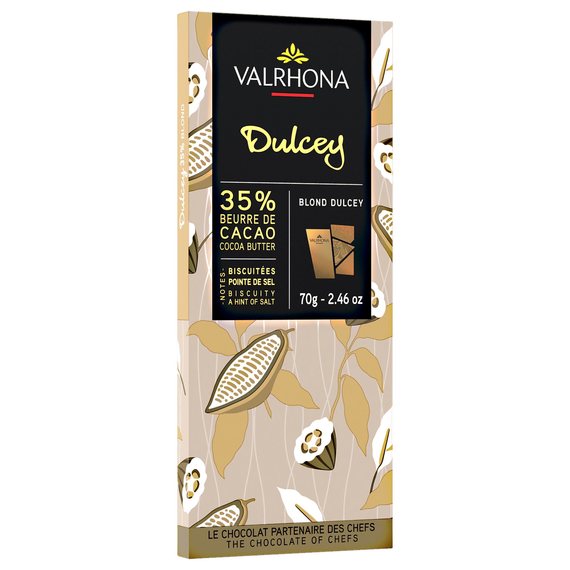 Dulcey 35% Chokoladebar, 70 G fra Valrhona