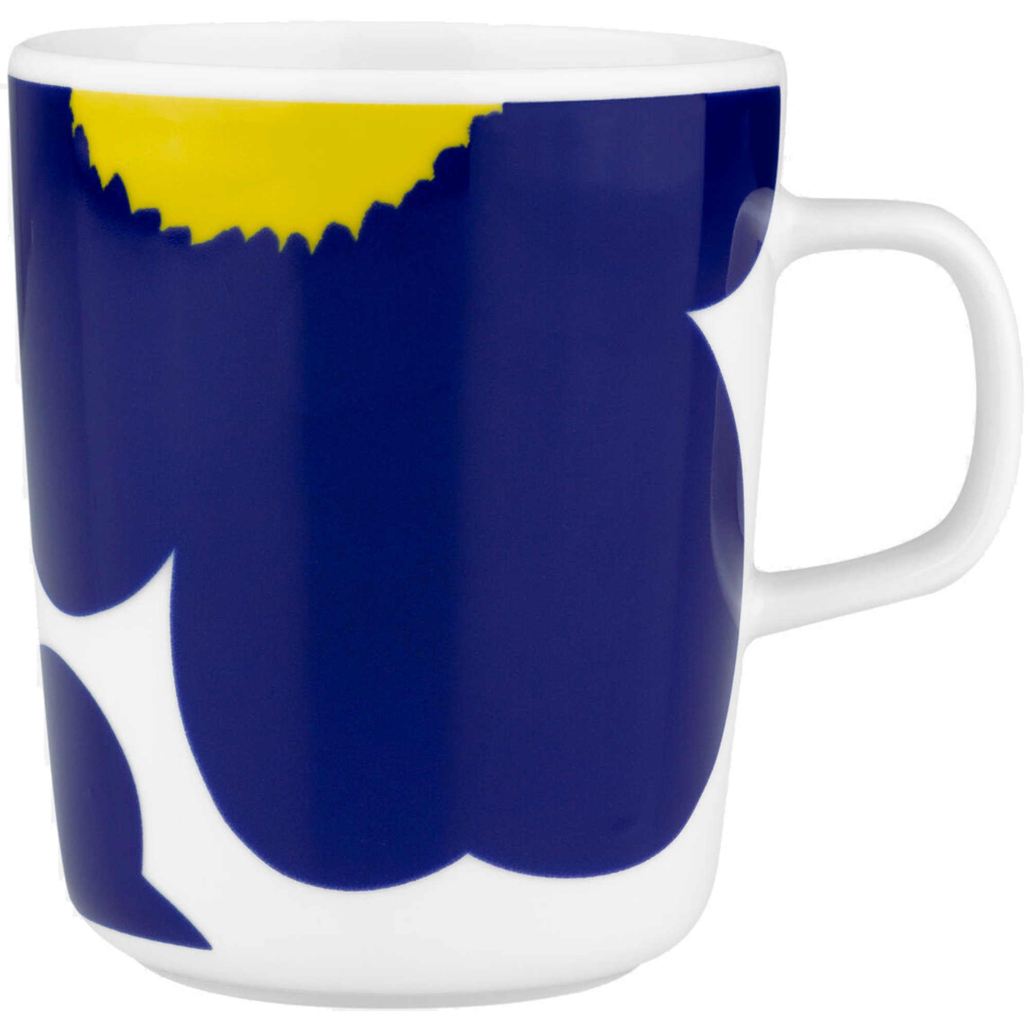Iso Unikko Oiva Krus 2,5 Dl, Hvid Blå Gul fra Marimekko