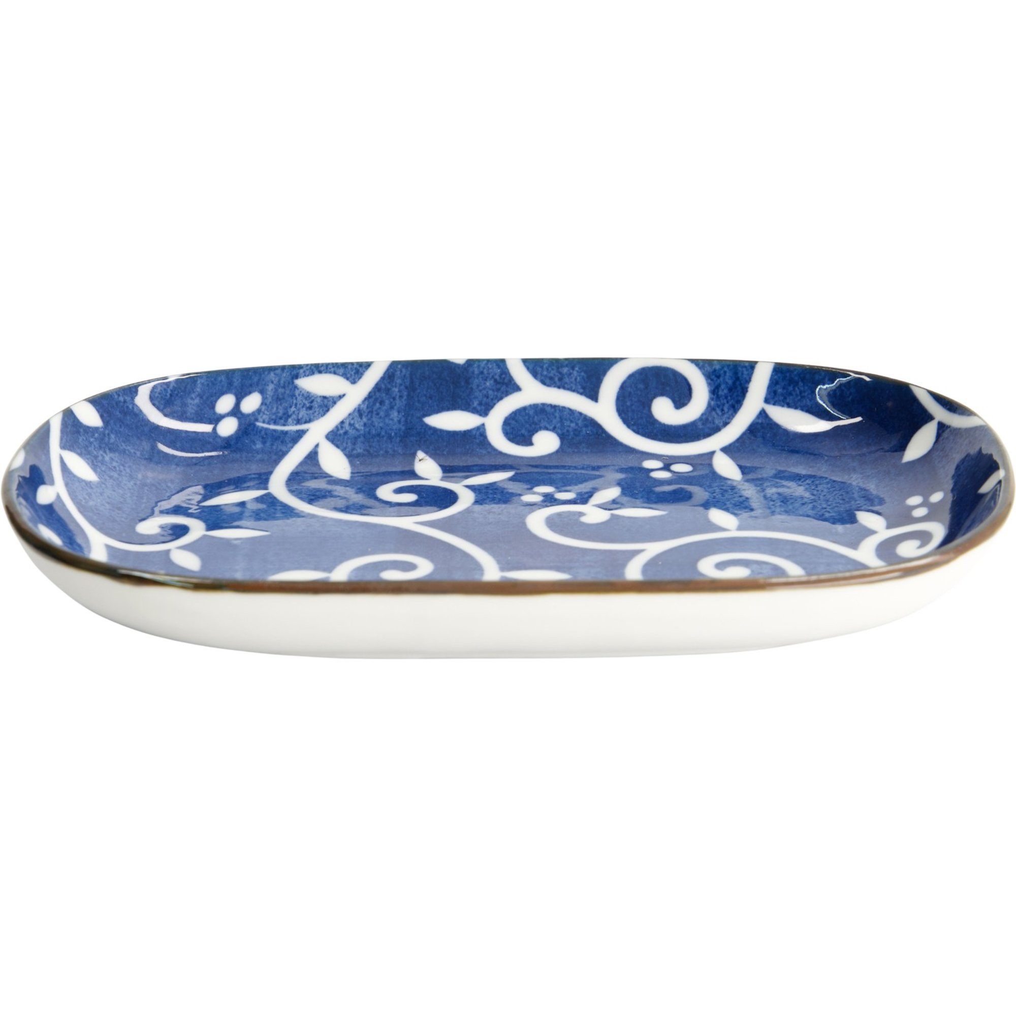 Blue Karakusa Oval Tallerken fra Tokyo Design Studio