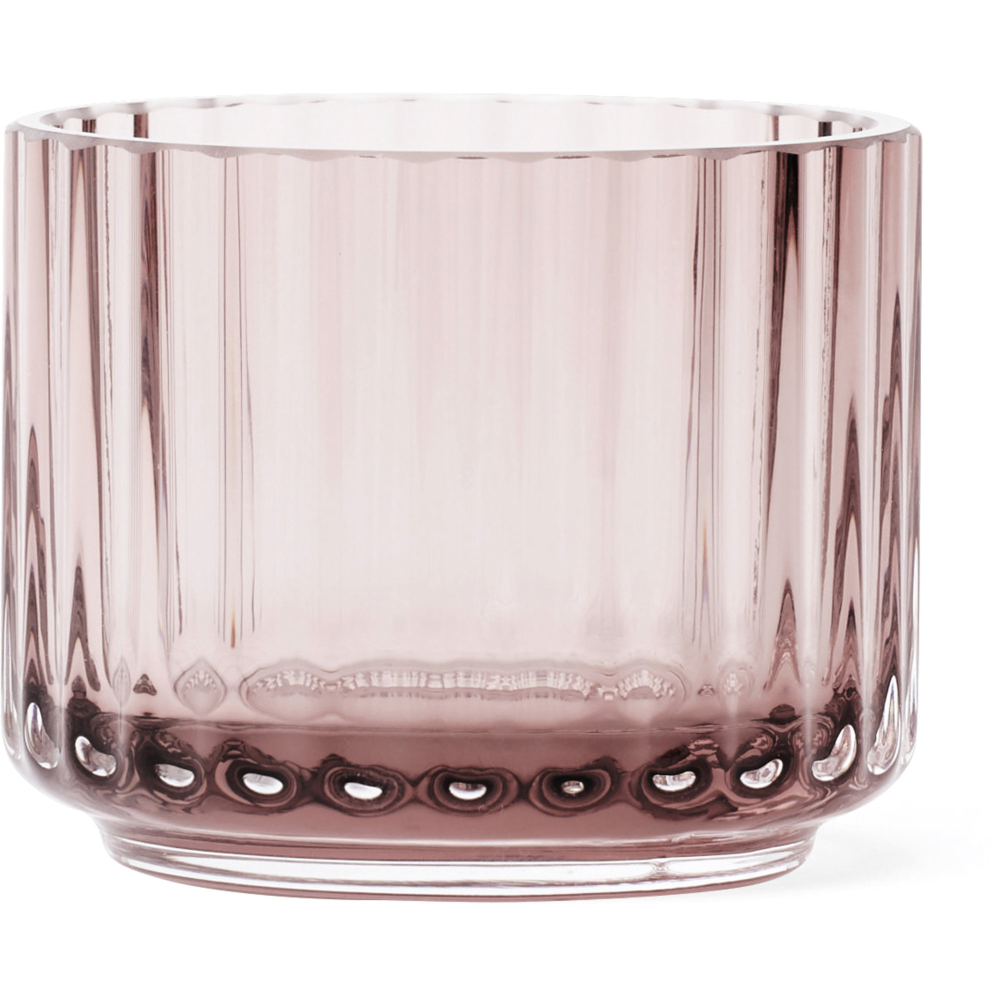 Fyrfadsstage, Glas Lille, Burgundy fra Lyngby Porcelæn