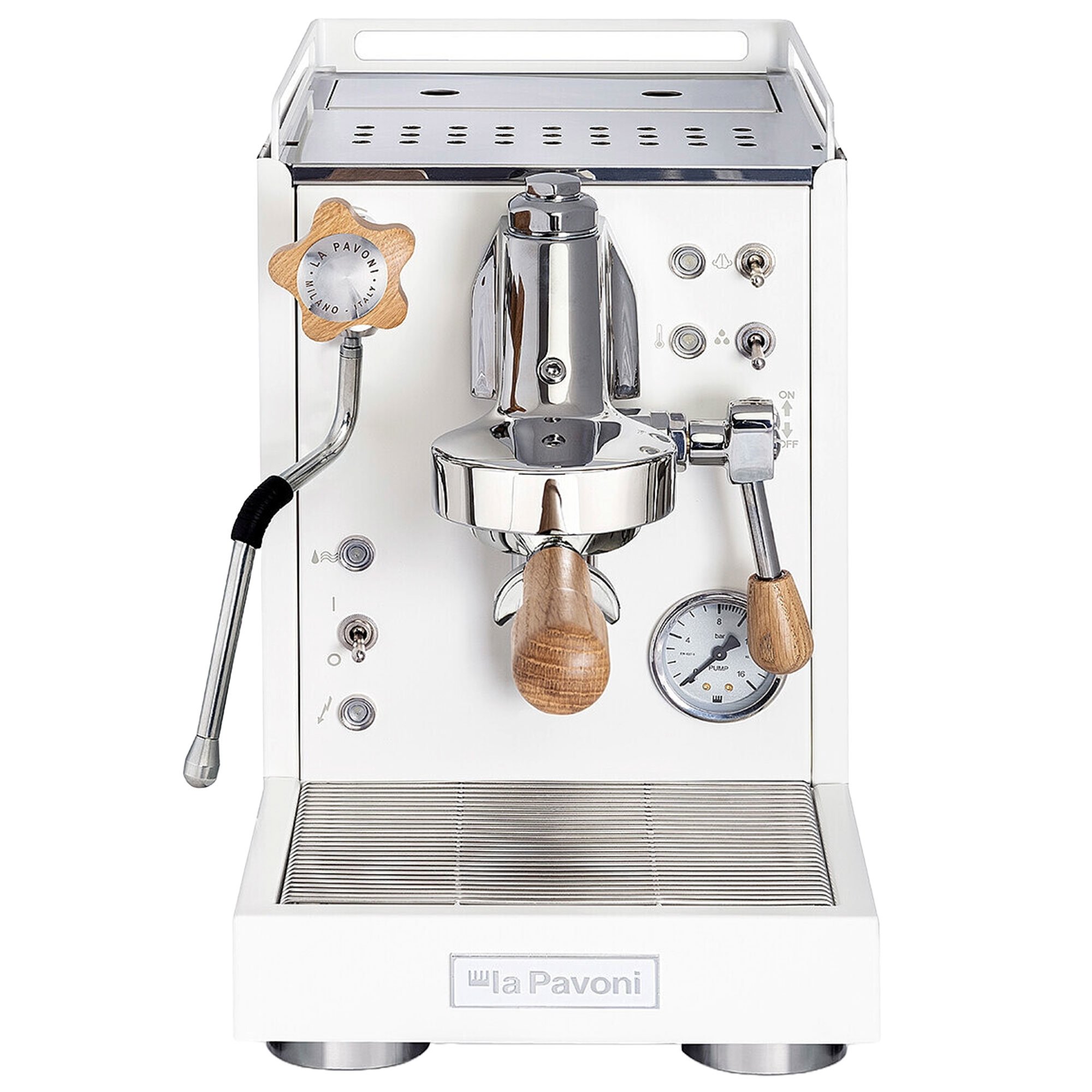 Cellini Mini Espressomaskin, Vit fra La Pavoni