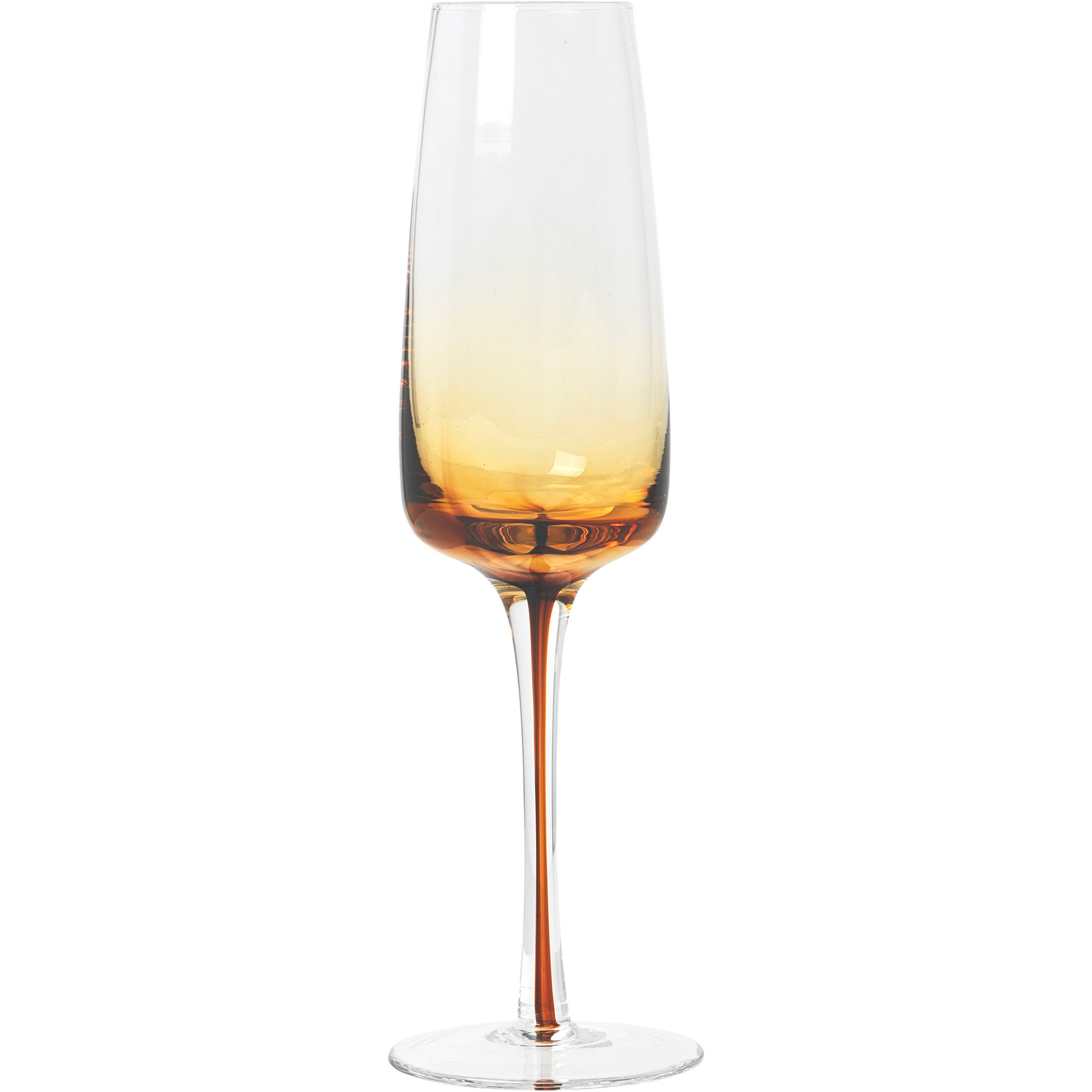 'amber' Mundblæst Champagneglas fra Broste