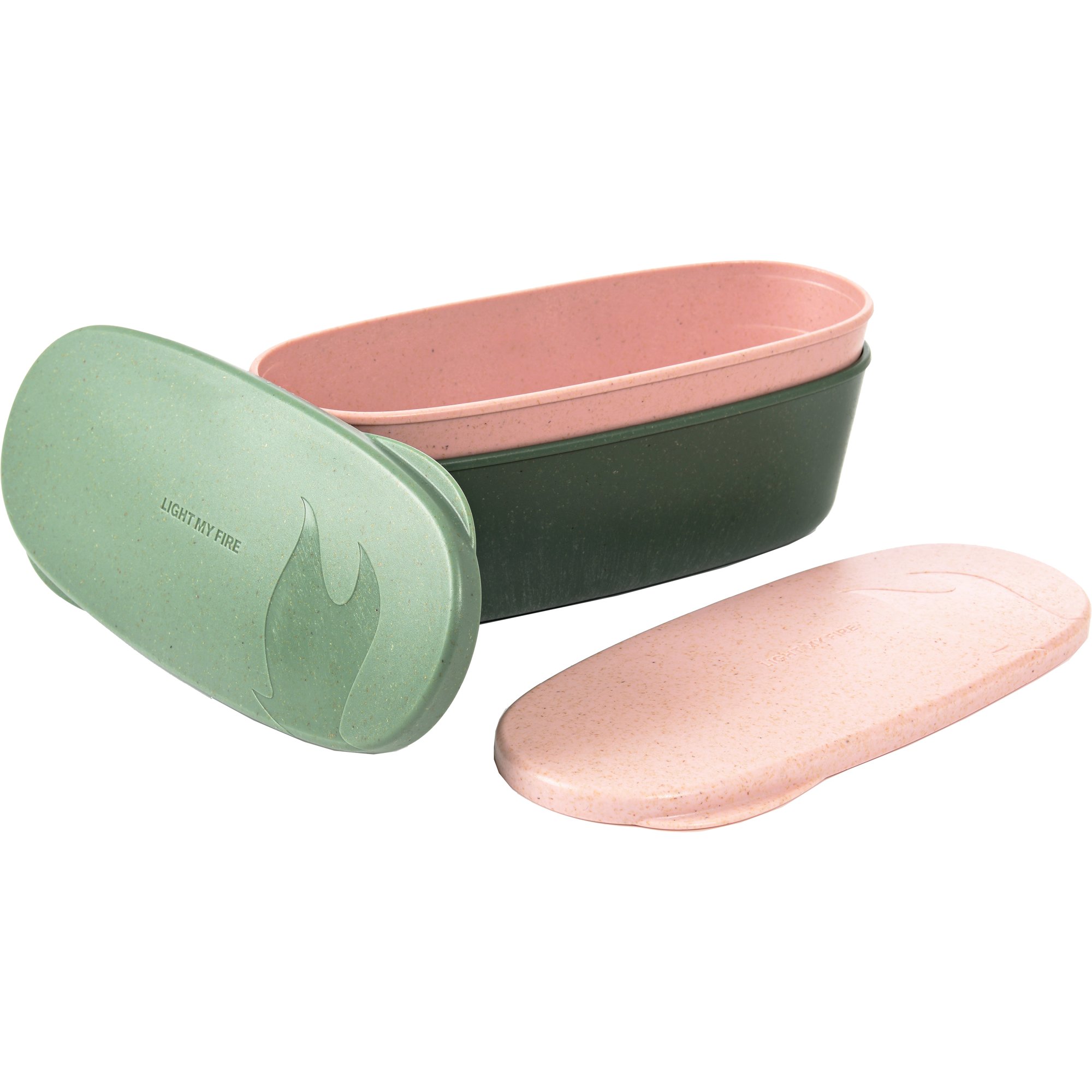 Snapbox Oval, Sandy Green   Dusty Pink, 2 Pak fra Light My Fire