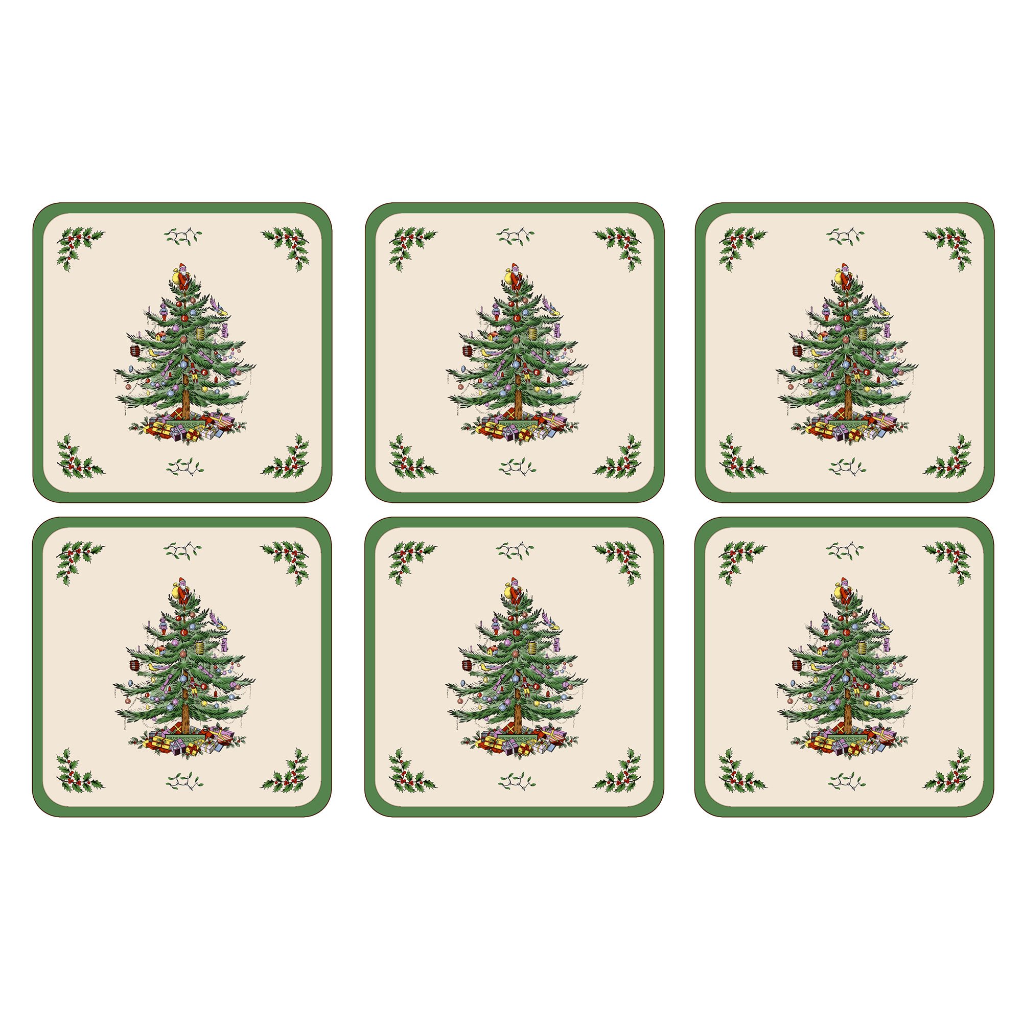 Christmas Tree Glasbrikker, 6 Stk. fra Spode