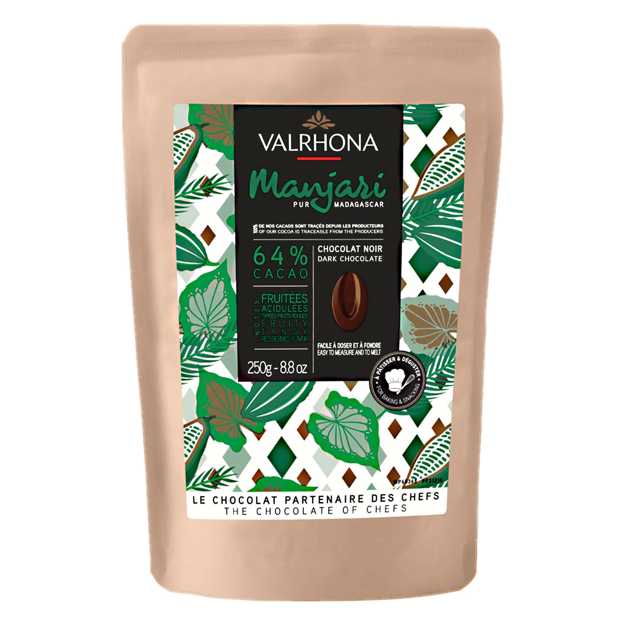 Manjari 64% Chokolade, 250 G fra Valrhona