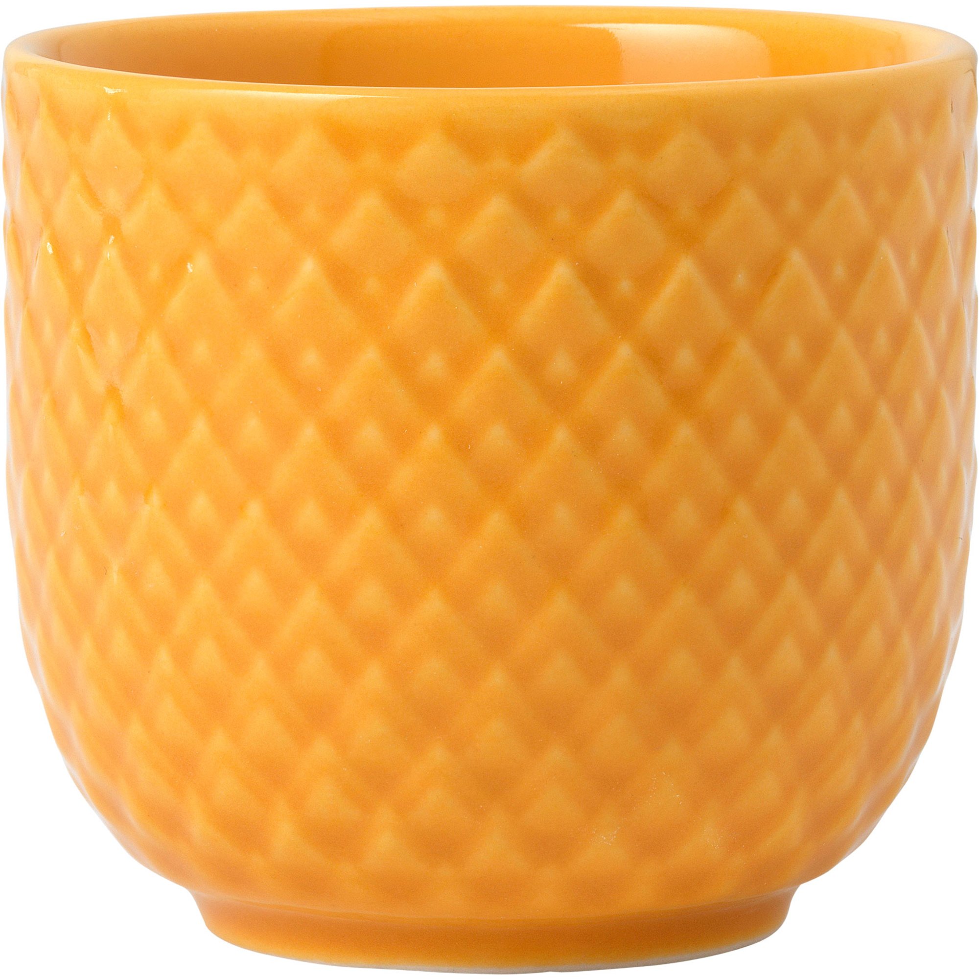 Rhombe Color æggebæger 5 Cm. Gul fra Lyngby Porcelæn