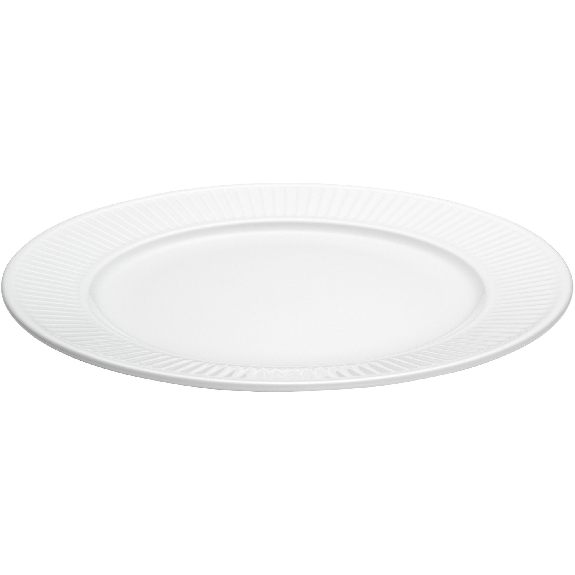 Hvid Plissé Tallerken, ø 22 Cm. fra Pillivuyt