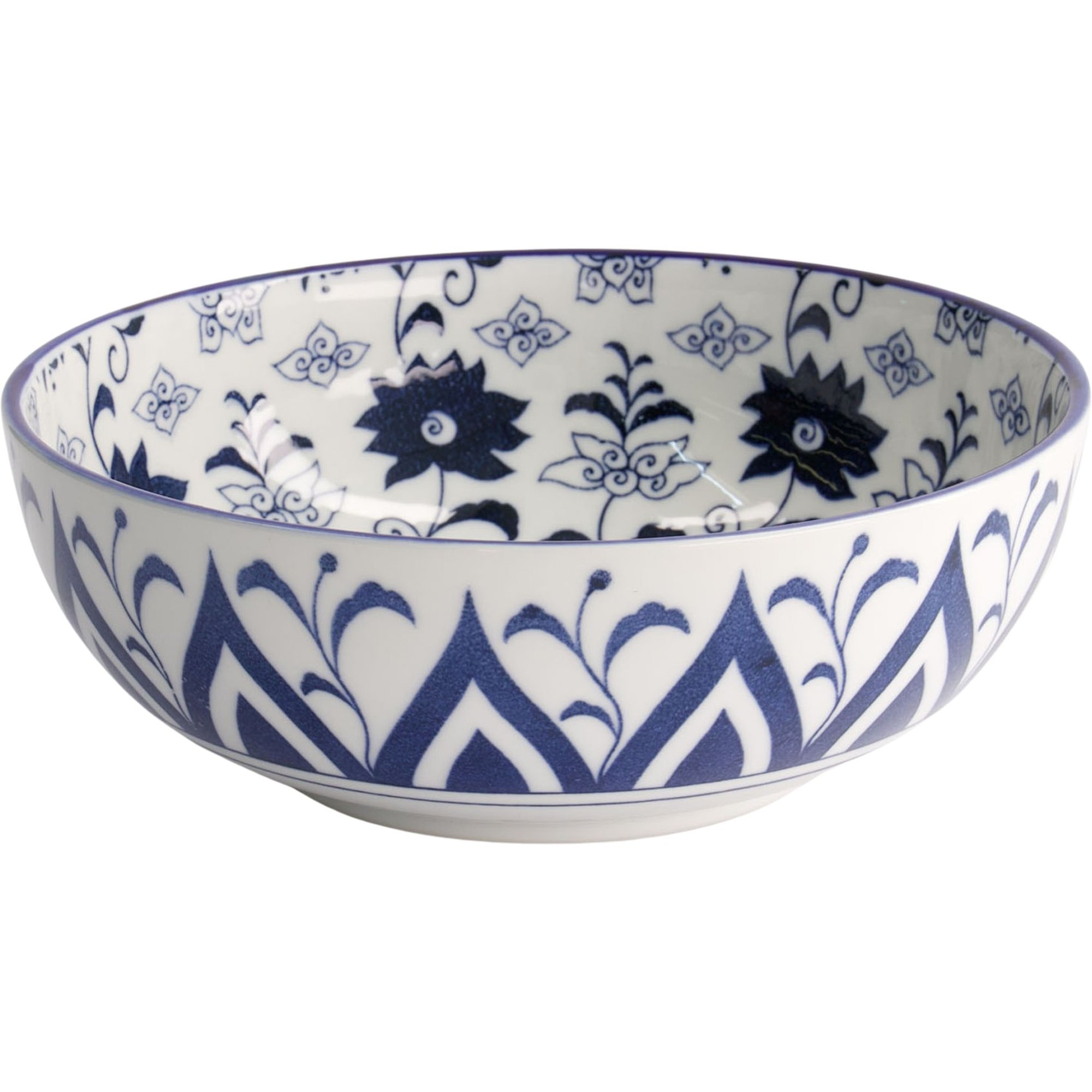 Blue Botan Skål 20 Cm, Blå Hvid fra Tokyo Design Studio
