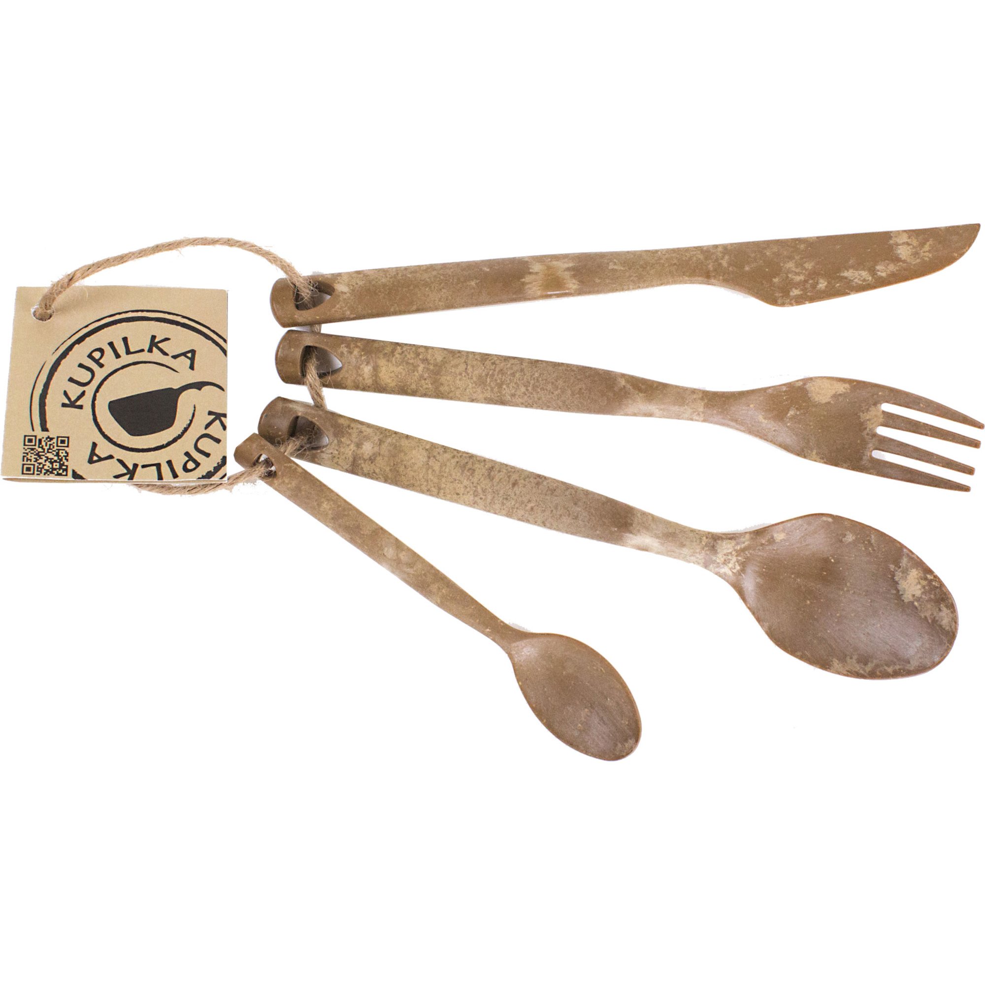 Cutlery Bestiksæt, Brun, 4 Dele fra Kupilka
