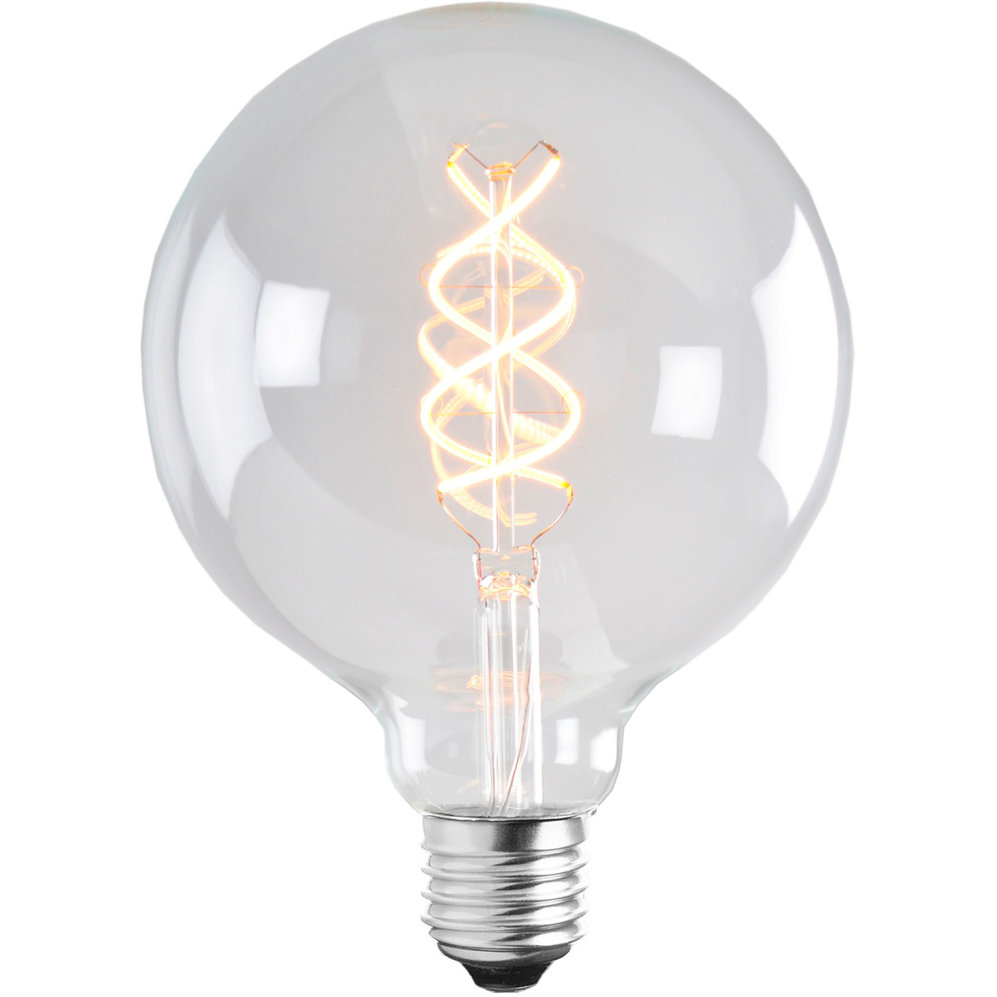 Lyskilde E27 Led Soft Filament Globe 125 Mm 5w, Klar fra Globen Lighting