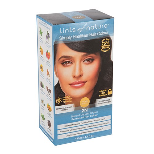Hårfarve 2n Darkest Brown    120 Ml     fra Tints Of Nature