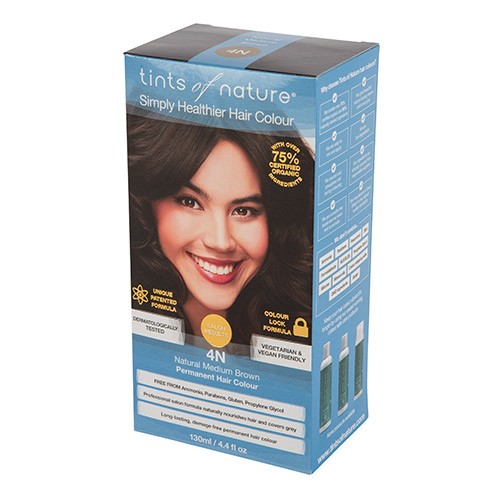 Hårfarve 4n Medium Brown    120 Ml     fra Tints Of Nature